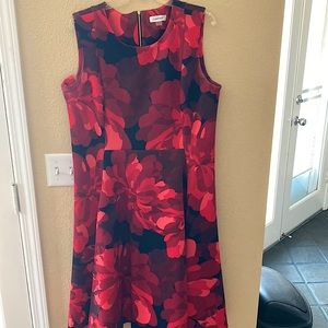 Elegant Red Calvin Klein Dress. Size 16. Brings that “owning it” energy!